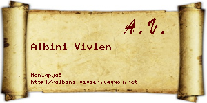 Albini Vivien névjegykártya